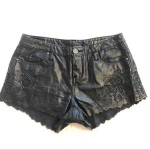 Leather shorts